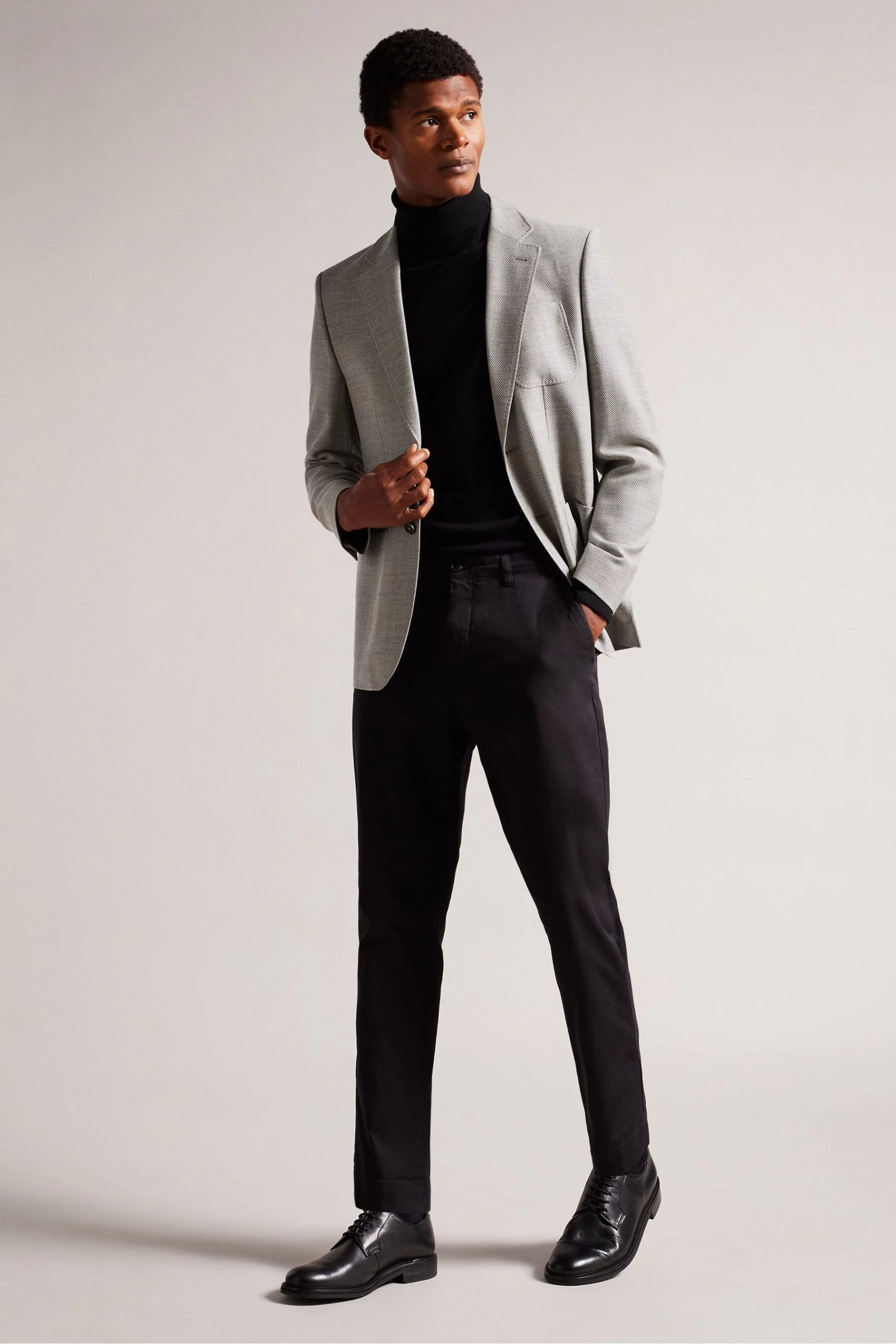 Ted Baker Grey Luccaj Slim Fit Wool Jacket 5 Ted Baker Grey Luccaj Slim Fit Wool Jacket - Image 3