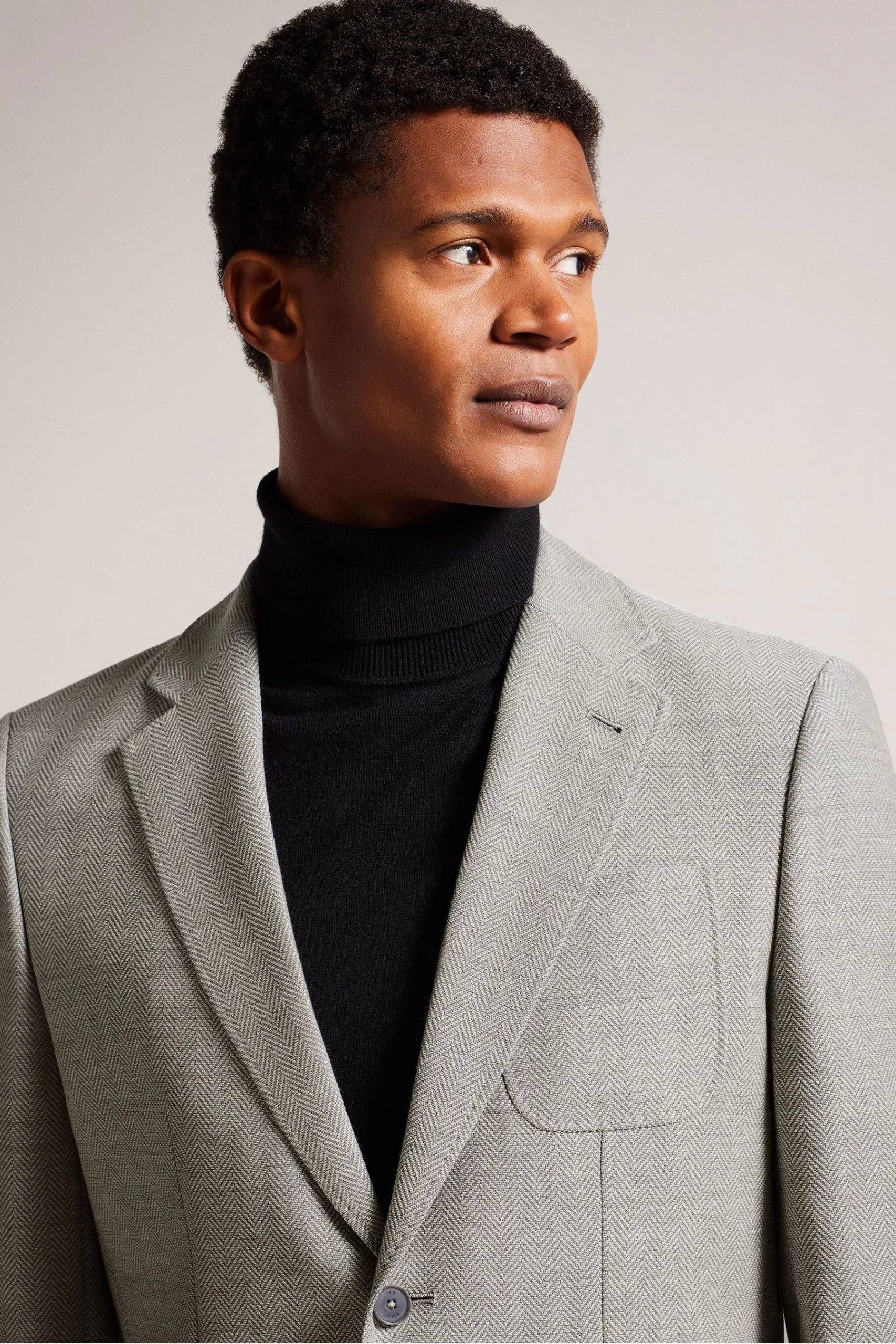 Ted Baker Grey Luccaj Slim Fit Wool Jacket 6 Ted Baker Grey Luccaj Slim Fit Wool Jacket - Image 4