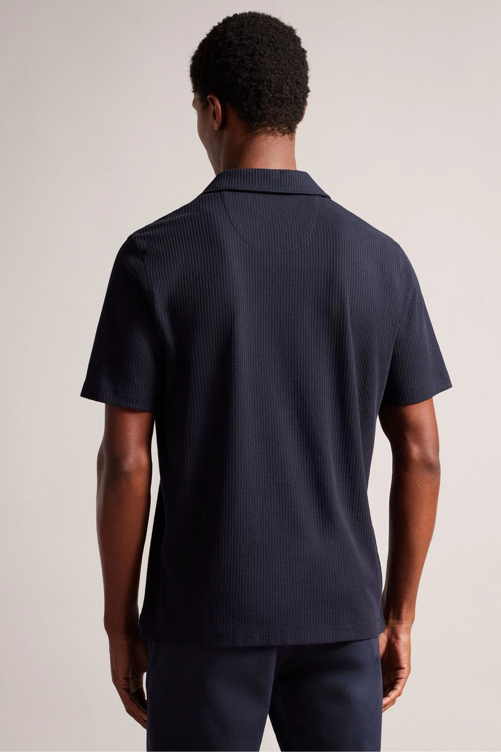 Ted Baker Arkes Blue Short Sleeved Regular Fit Polo Shirt 4 Ted Baker Arkes Blue Short Sleeved Regular Fit Polo Shirt - Image 2