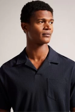 Ted Baker Arkes Blue Short Sleeved Regular Fit Polo Shirt 10 Ted Baker Arkes Blue Short Sleeved Regular Fit Polo Shirt -Ted Baker Shop D90619s4