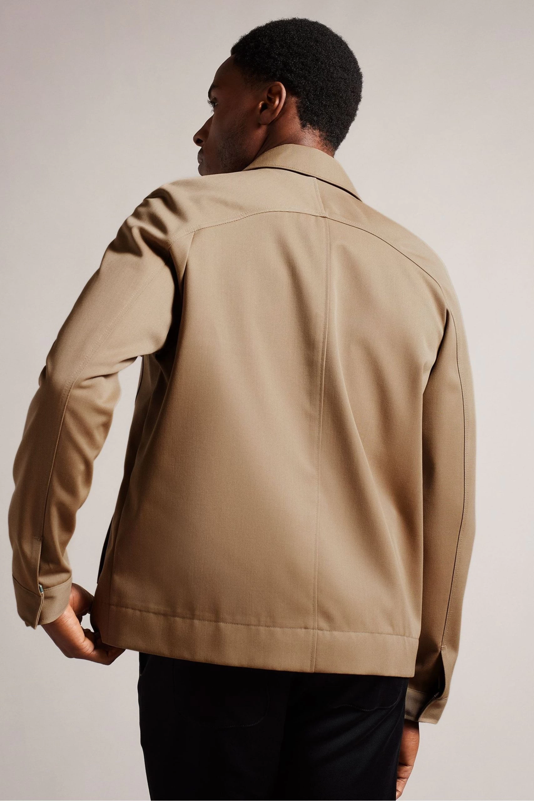 Ted Baker Finnj Natural Raglan Sleeve Jacket 4 Ted Baker Finnj Natural Raglan Sleeve Jacket - Image 2