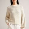 Ted Baker Natural Avalee Volume Sleeve Knit Top 1 Ted Baker Natural Avalee Volume Sleeve Knit Top -Ted Baker Shop D93659s