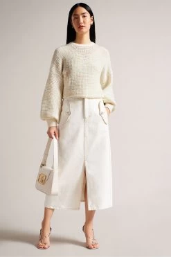 Ted Baker Natural Avalee Volume Sleeve Knit Top 7 Ted Baker Natural Avalee Volume Sleeve Knit Top -Ted Baker Shop D93659s3