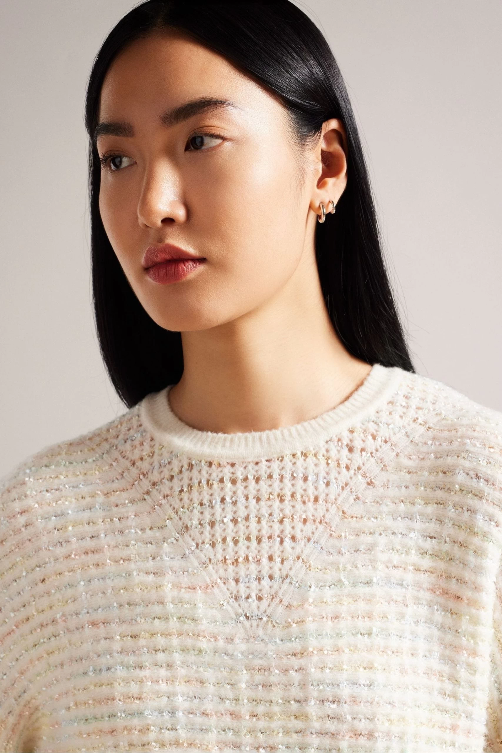 Ted Baker Natural Avalee Volume Sleeve Knit Top 5 Ted Baker Natural Avalee Volume Sleeve Knit Top - Image 4