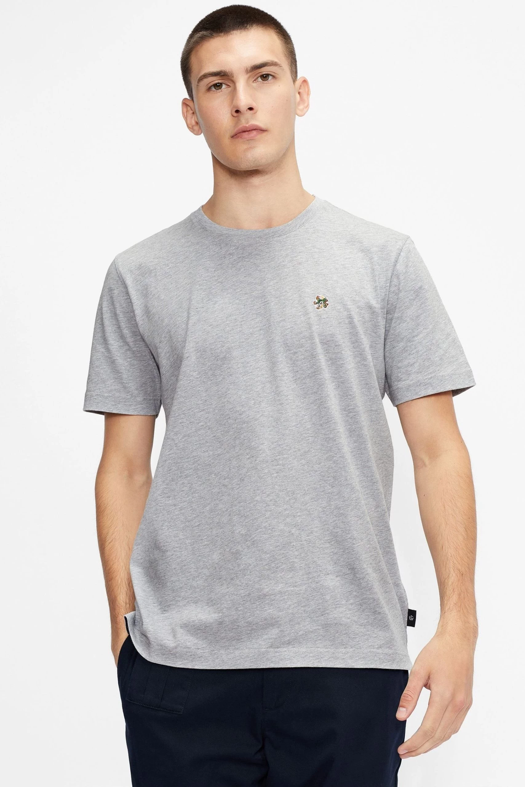 Ted Baker Grey Oxford Short Sleeve T-Shirt 3 Ted Baker Grey Oxford Short Sleeve T-Shirt