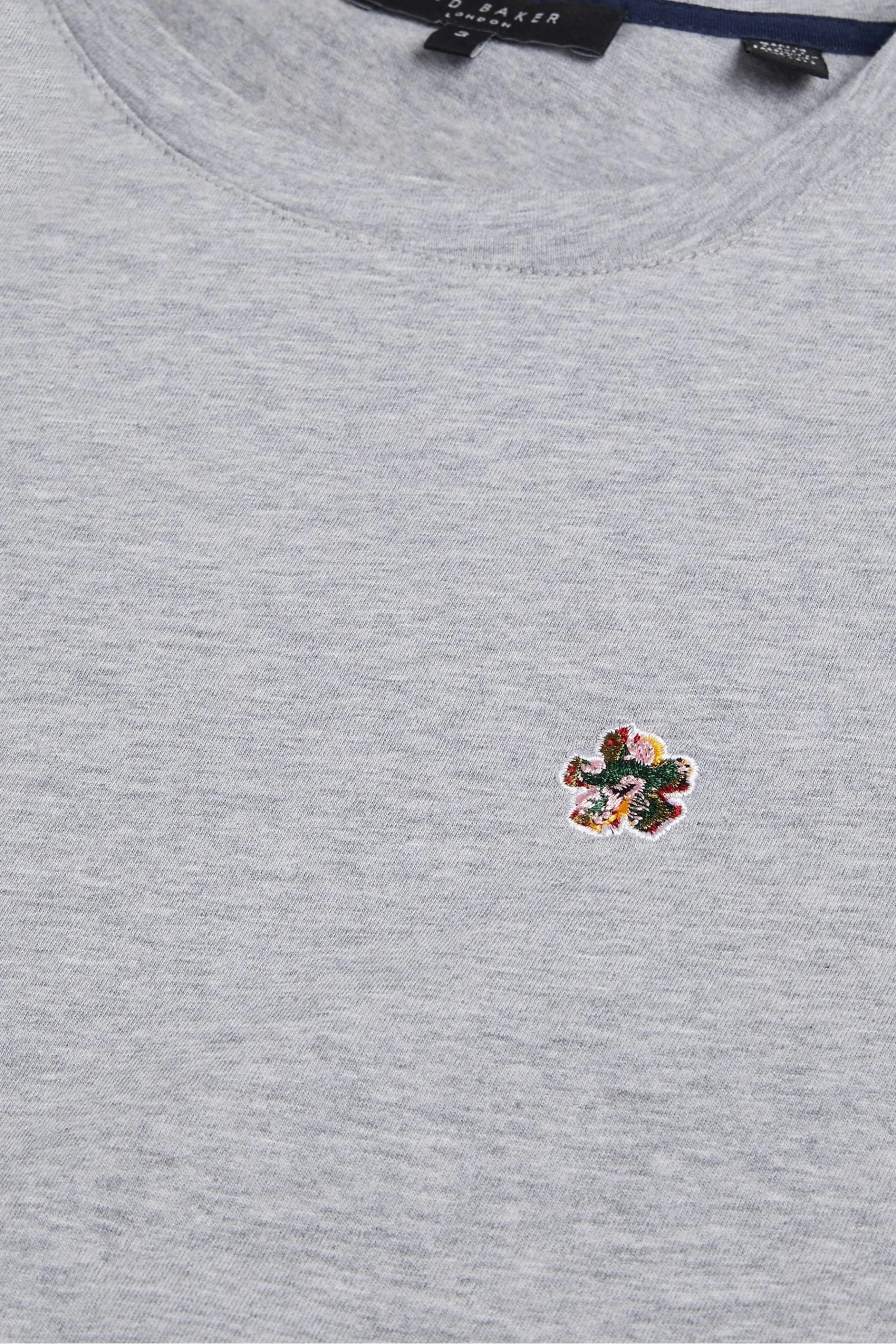 Ted Baker Grey Oxford Short Sleeve T-Shirt 8 Ted Baker Grey Oxford Short Sleeve T-Shirt - Image 6