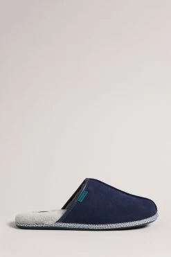 Ted Baker Blue Petterr Suede Mule Slippers
