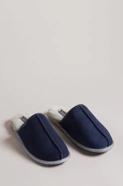 Ted Baker Blue Petterr Suede Mule Slippers -Ted Baker Shop M51848s2