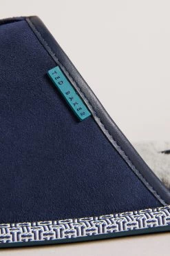 Ted Baker Blue Petterr Suede Mule Slippers -Ted Baker Shop M51848s4