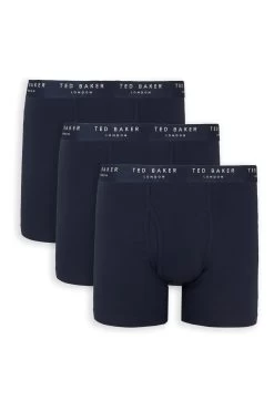 Ted Baker Blue Cotton Boxer Briefs Three Pack