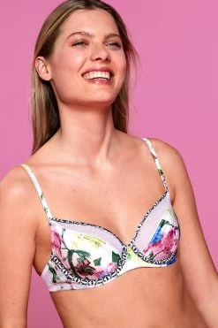 B By Ted Baker Pink Floral Satin Non Padded Under Wire Bra 9 B By Ted Baker Pink Floral Satin Non Padded Under Wire Bra -Ted Baker Shop M86 027s3