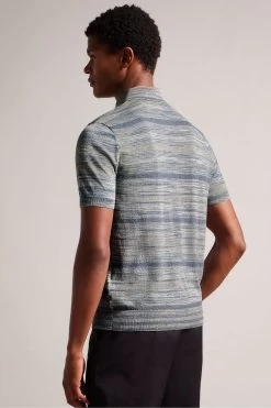 Ted Baker Natural Mauda Short Sleeved Ombre Knitted Polo 7 Ted Baker Natural Mauda Short Sleeved Ombre Knitted Polo -Ted Baker Shop M87880s2