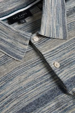 Ted Baker Natural Mauda Short Sleeved Ombre Knitted Polo 9 Ted Baker Natural Mauda Short Sleeved Ombre Knitted Polo -Ted Baker Shop M87880s4