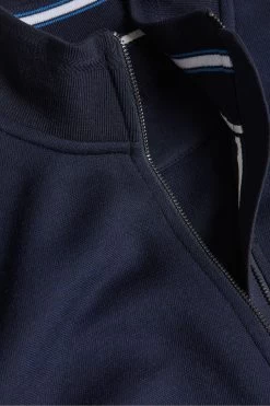 Ted Baker Blue Tymos Long Sleeved Regular Fit Zip Through Sweatshirt -Ted Baker Shop M87882s5