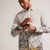 Ted Baker Natural Bushey Long Sleeved Botanical Border Shirt 2 Ted Baker Natural Bushey Long Sleeved Botanical Border Shirt -Ted Baker Shop M87884s