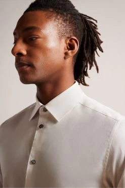 Ted Baker Natural Bushey Long Sleeved Botanical Border Shirt 10 Ted Baker Natural Bushey Long Sleeved Botanical Border Shirt -Ted Baker Shop M87884s4