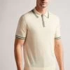 Ted Baker Pierrot Cream Short Sleeved Regular Polo -Ted Baker Shop M87892s