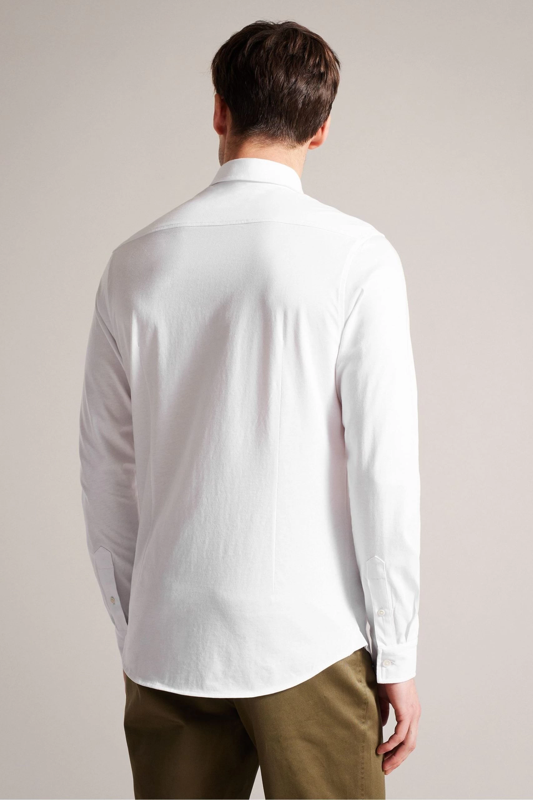 Ted Baker Marros White Long Sleeve Jersey Shirt 4 Ted Baker Marros White Long Sleeve Jersey Shirt - Image 2