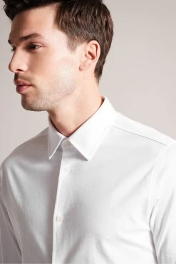 Ted Baker Marros White Long Sleeve Jersey Shirt 10 Ted Baker Marros White Long Sleeve Jersey Shirt -Ted Baker Shop M87899s4