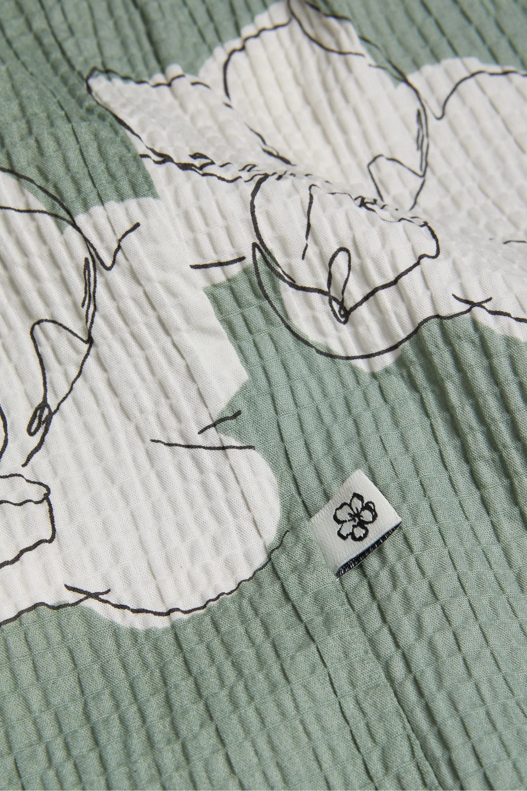 Ted Baker Green Coving Short Sleeve Seersucker Floral Print Shirt 7 Ted Baker Green Coving Short Sleeve Seersucker Floral Print Shirt - Image 5