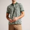 Ted Baker Green Plasta Short Sleeved Regular Fit Floral Polo Shirt 2 Ted Baker Green Plasta Short Sleeved Regular Fit Floral Polo Shirt -Ted Baker Shop M87904s