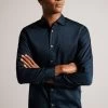 Ted Baker Blue Bellow Long Sleeve Stretch Smart Shirt 2 Ted Baker Blue Bellow Long Sleeve Stretch Smart Shirt -Ted Baker Shop M87905s
