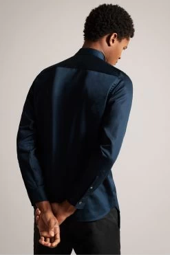 Ted Baker Blue Bellow Long Sleeve Stretch Smart Shirt 8 Ted Baker Blue Bellow Long Sleeve Stretch Smart Shirt -Ted Baker Shop M87905s2