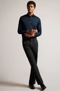 Ted Baker Blue Bellow Long Sleeve Stretch Smart Shirt 9 Ted Baker Blue Bellow Long Sleeve Stretch Smart Shirt -Ted Baker Shop M87905s3