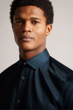 Ted Baker Blue Bellow Long Sleeve Stretch Smart Shirt 10 Ted Baker Blue Bellow Long Sleeve Stretch Smart Shirt -Ted Baker Shop M87905s4