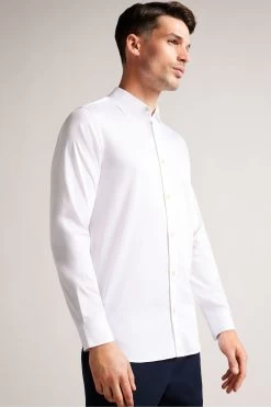 Ted Baker Bellow White Long Sleeve Stretch Smart Shirt
