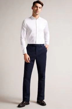 Ted Baker Bellow White Long Sleeve Stretch Smart Shirt -Ted Baker Shop M91388s3