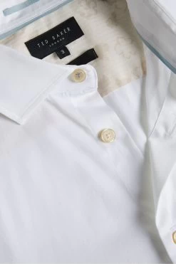 Ted Baker Bellow White Long Sleeve Stretch Smart Shirt -Ted Baker Shop M91388s5