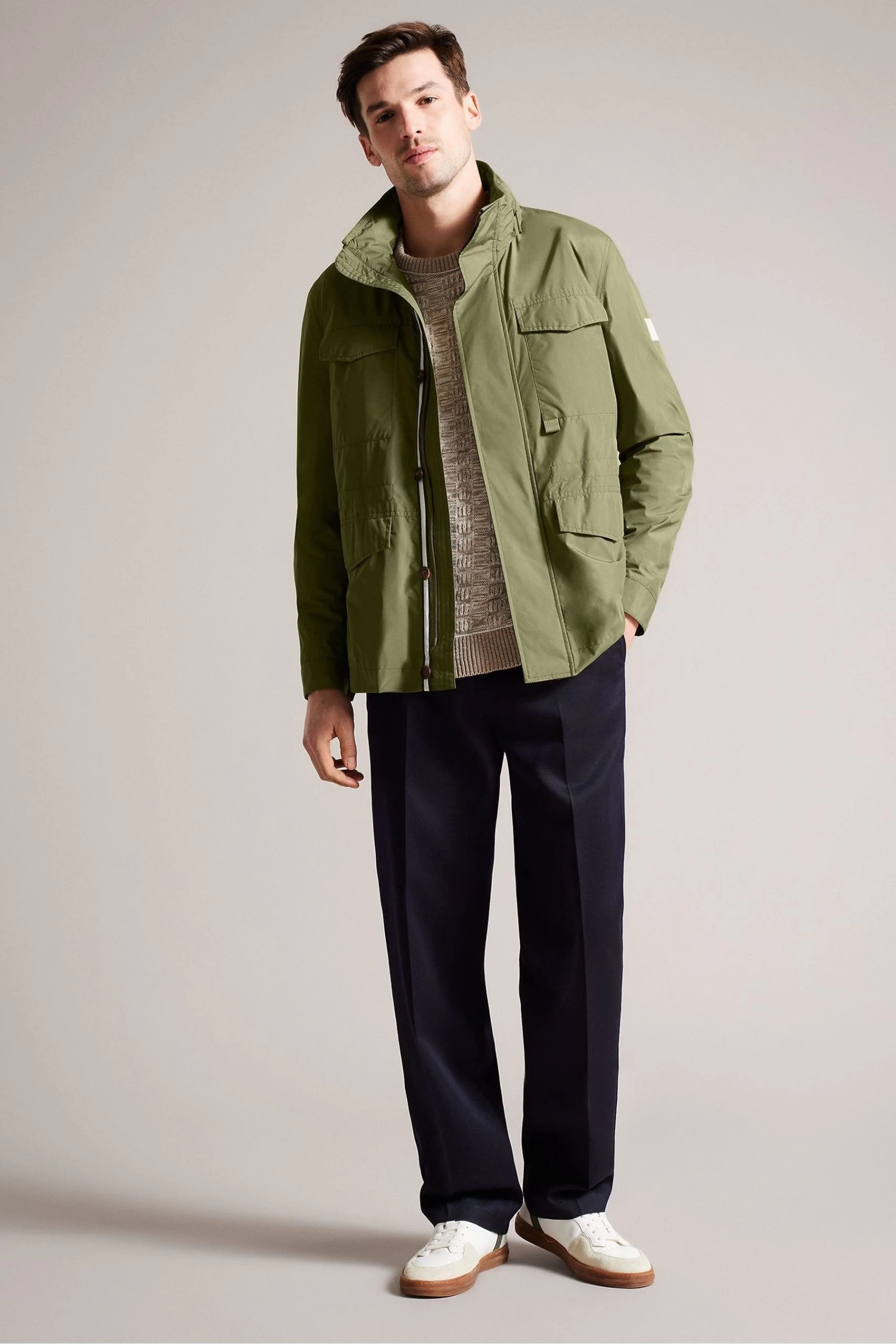 Ted Baker Green Garceea Nylon Field Jacket 3 Ted Baker Green Garceea Nylon Field Jacket