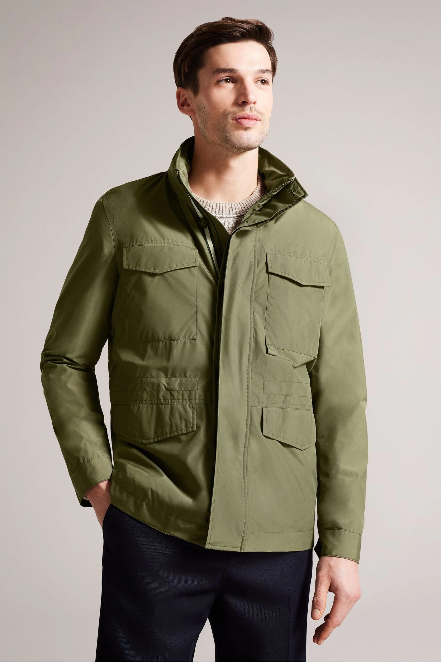 Ted Baker Green Garceea Nylon Field Jacket 4 Ted Baker Green Garceea Nylon Field Jacket - Image 2