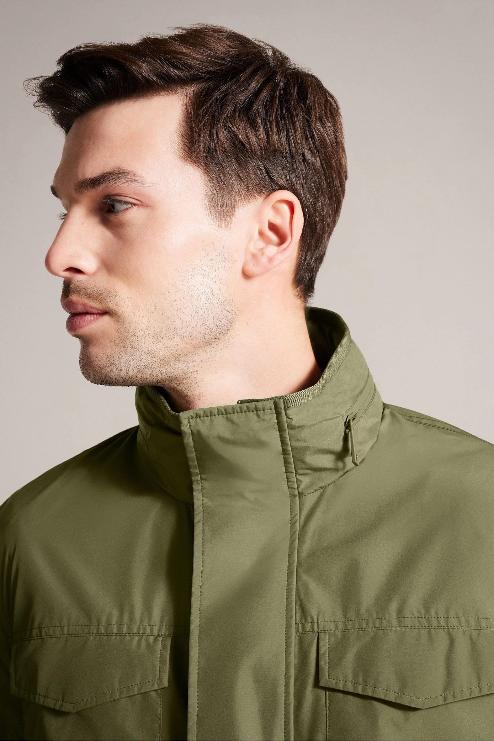 Ted Baker Green Garceea Nylon Field Jacket 5 Ted Baker Green Garceea Nylon Field Jacket - Image 3