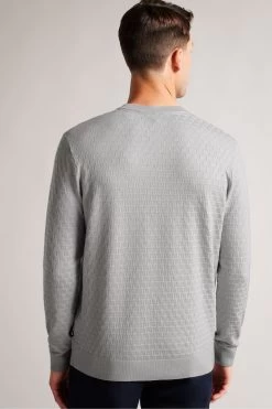 Ted Baker Grey Dartell Long Sleeved Regular T Stitched Crew Neck T-Shirt 8 Ted Baker Grey Dartell Long Sleeved Regular T Stitched Crew Neck T-Shirt -Ted Baker Shop M91813s2