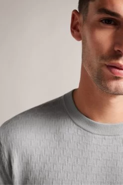 Ted Baker Grey Dartell Long Sleeved Regular T Stitched Crew Neck T-Shirt 10 Ted Baker Grey Dartell Long Sleeved Regular T Stitched Crew Neck T-Shirt -Ted Baker Shop M91813s4