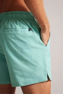 Ted Baker Green Colne Mint Plain Textured Swimshorts -Ted Baker Shop M91814s4