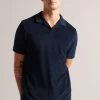 Ted Baker Blue Sndbank Short Sleeved Regular Fit Towelling Polo Shirt -Ted Baker Shop M91815s