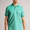 Ted Baker Green Ellerby Short Sleeved Regular Striped Polo Shirt 1 Ted Baker Green Ellerby Short Sleeved Regular Striped Polo Shirt -Ted Baker Shop M91816s