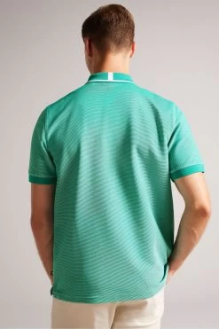 Ted Baker Green Ellerby Short Sleeved Regular Striped Polo Shirt 8 Ted Baker Green Ellerby Short Sleeved Regular Striped Polo Shirt -Ted Baker Shop M91816s2
