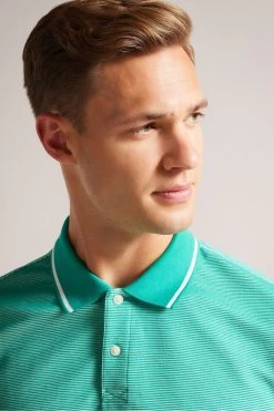 Ted Baker Green Ellerby Short Sleeved Regular Striped Polo Shirt 10 Ted Baker Green Ellerby Short Sleeved Regular Striped Polo Shirt -Ted Baker Shop M91816s4
