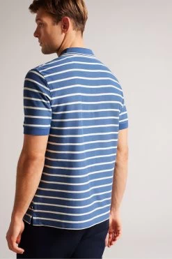 Ted Baker Blue Nivenn Short Sleeved Regular Fit Striped Polo Shirt 8 Ted Baker Blue Nivenn Short Sleeved Regular Fit Striped Polo Shirt -Ted Baker Shop M91817s2