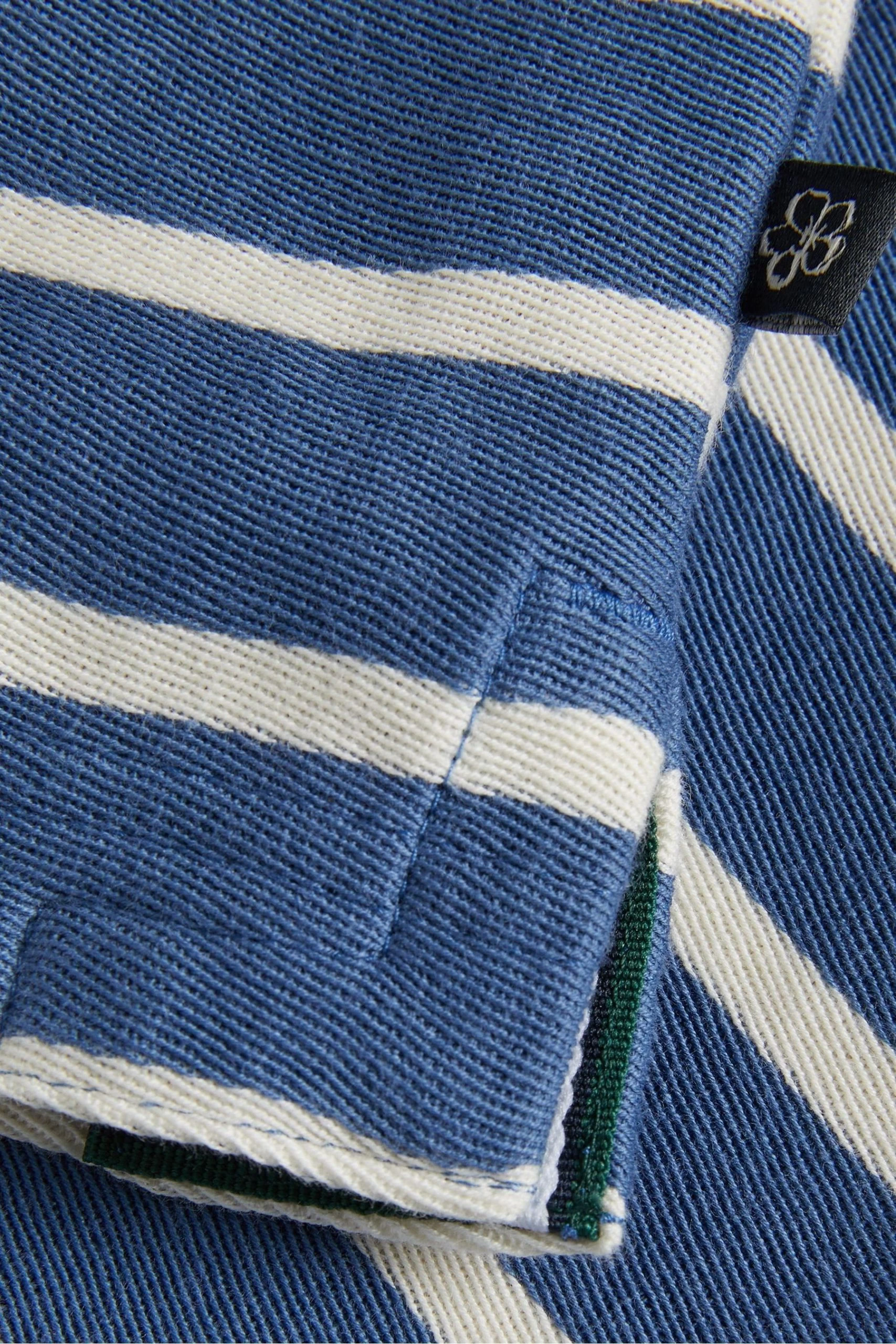 Ted Baker Blue Nivenn Short Sleeved Regular Fit Striped Polo Shirt 7 Ted Baker Blue Nivenn Short Sleeved Regular Fit Striped Polo Shirt - Image 5