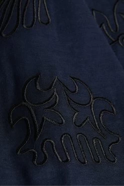 Ted Baker Blue Ranney Short Sleeve Embroidered Panel Shirt 9 Ted Baker Blue Ranney Short Sleeve Embroidered Panel Shirt -Ted Baker Shop M91822s4