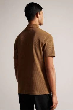 Ted Baker Natural Bute Short Sleeved Regular Fit Textured Polo 8 Ted Baker Natural Bute Short Sleeved Regular Fit Textured Polo -Ted Baker Shop M91824s2