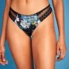 B By Ted Baker Black Floral Thong -Ted Baker Shop M95793s