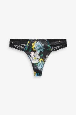 B By Ted Baker Black Floral Thong 11 B By Ted Baker Black Floral Thong -Ted Baker Shop M95793s5