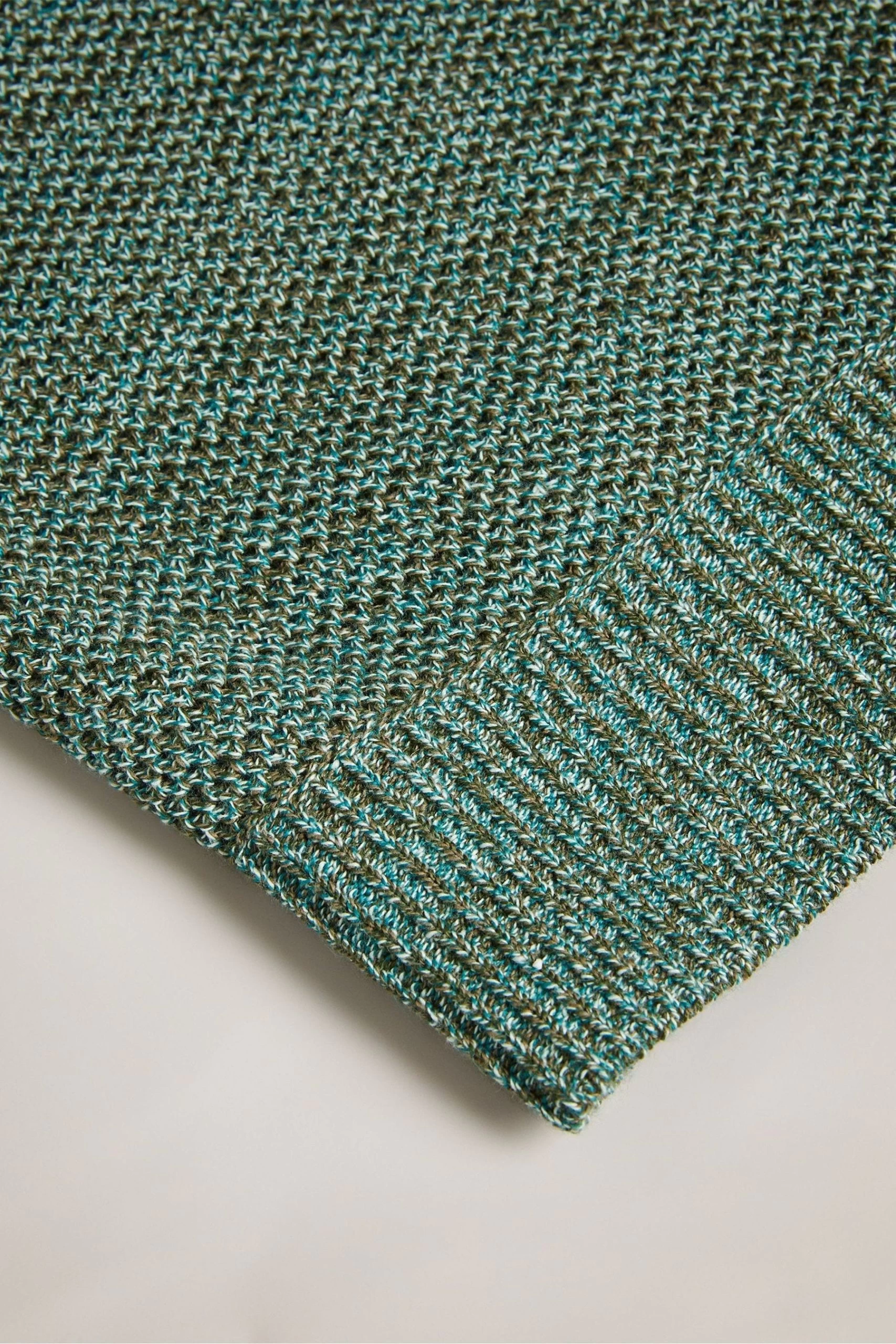 Ted Baker Green Blossam Regular Textured Zip Polo Shirt 8 Ted Baker Green Blossam Regular Textured Zip Polo Shirt - Image 6