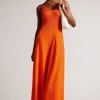 Ted Baker Orange Marrlyy Rib Knit Maxi Dress 1 Ted Baker Orange Marrlyy Rib Knit Maxi Dress -Ted Baker Shop N00 703s